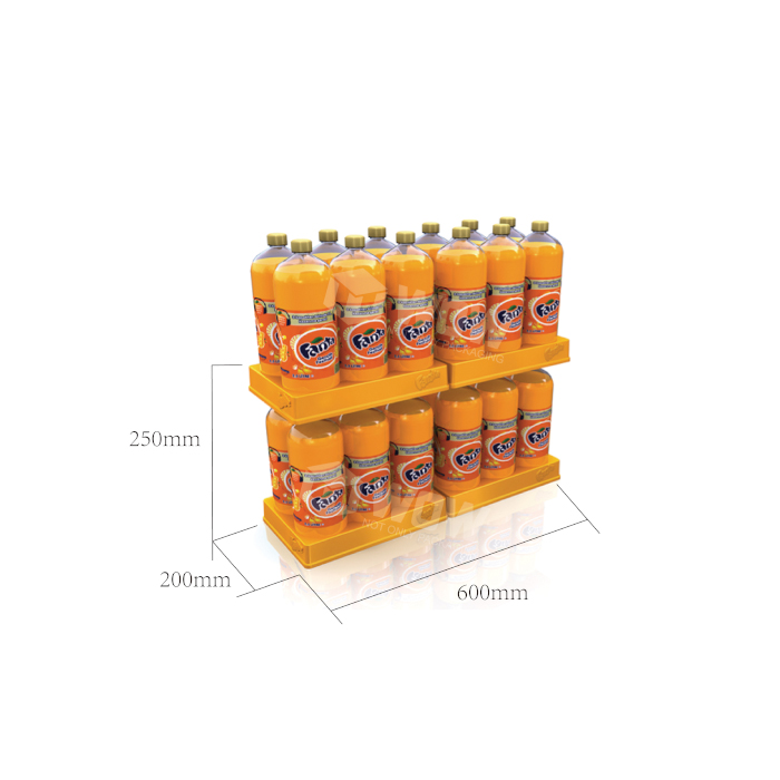 Plastic 2-Tier Point of Sale Display Rack for Fanta
