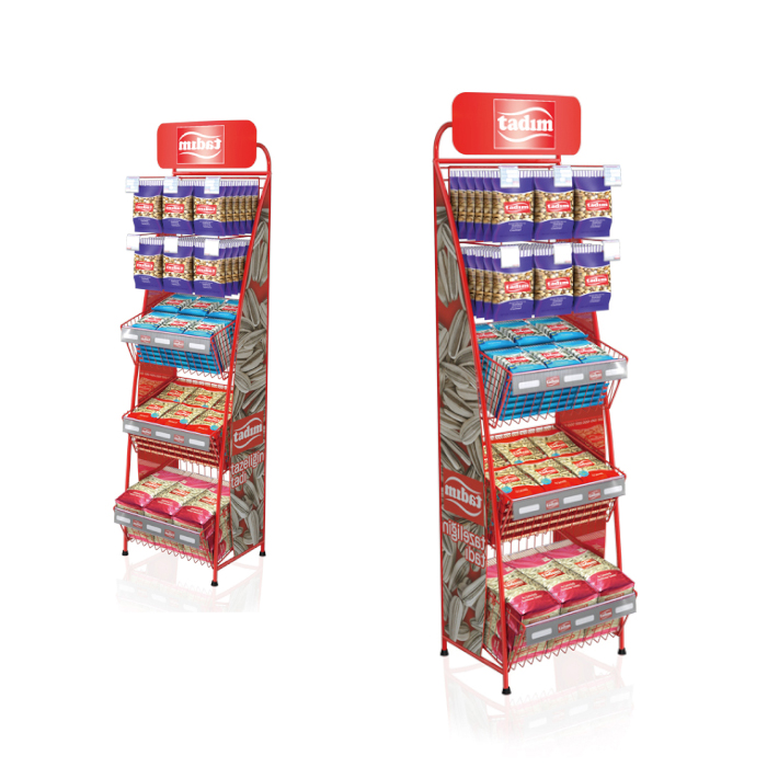 Wire Hooked POP Display Stand for Cereal