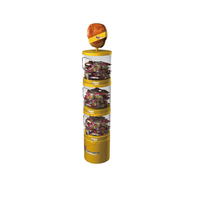 Thermoformed Round Dump Bin Candy Stand Display