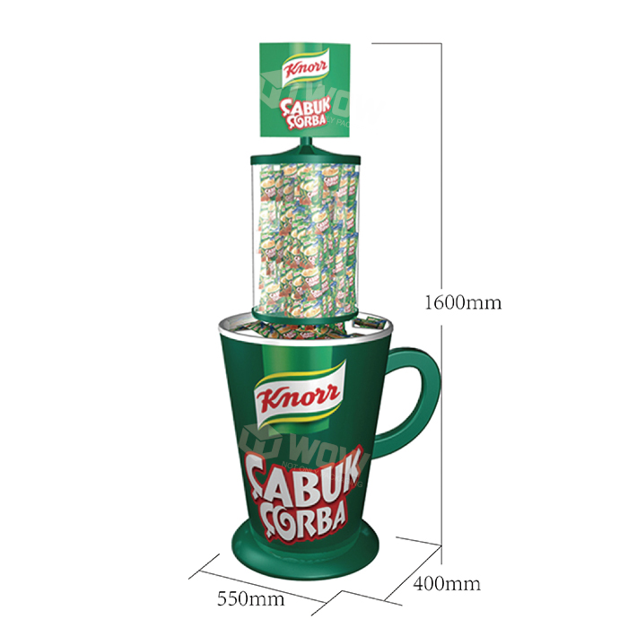 Custom Plastic Floor Display Stand for Coffee & Tea