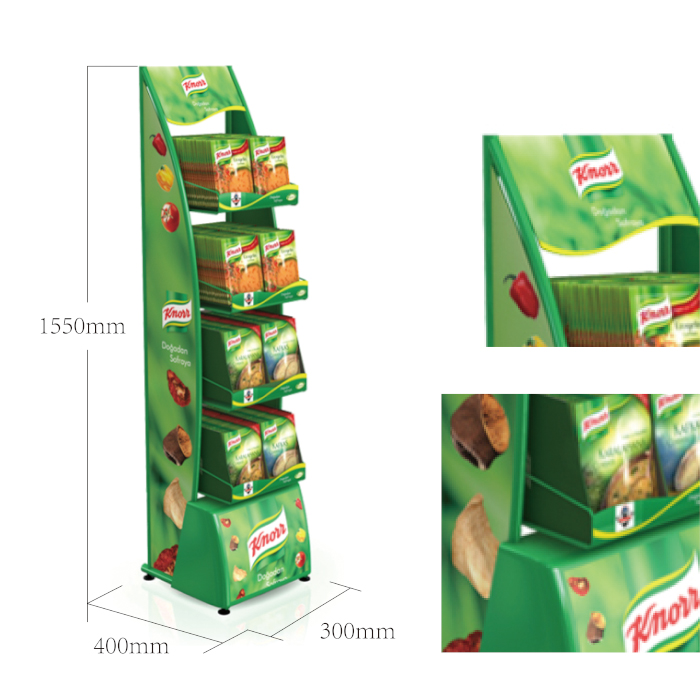 Blow Molded 4-Tier Display Stand for Chips & Candy