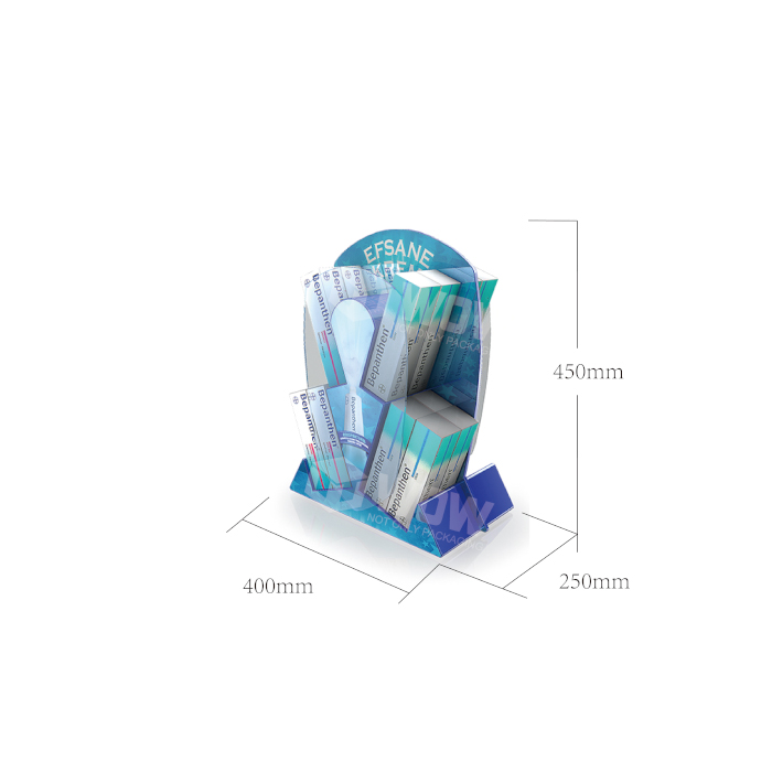 Countertop Blow Molded Three-Tier Hand Cream Display Stand