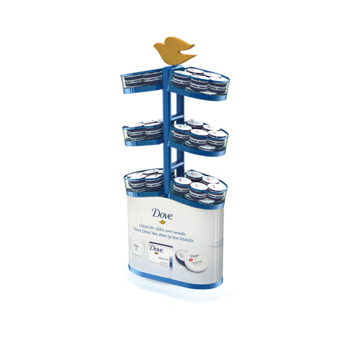 Metal 3-Tier Retail Makeup Display Stand