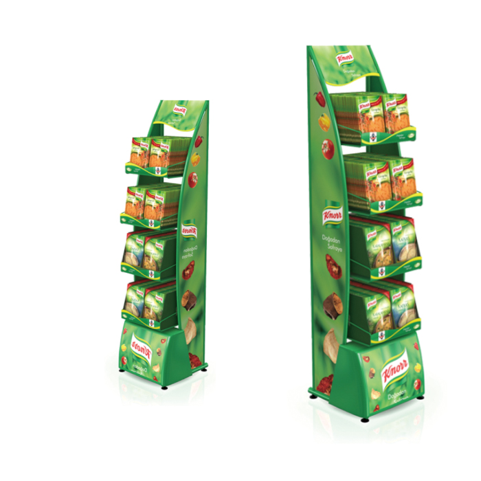 Blow Molded 4-Tier Display Stand for Chips & Candy