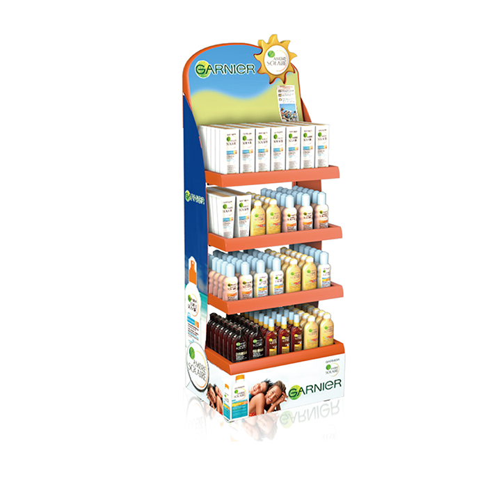 PVC 4-Tier Display Rack for Skin Care Products