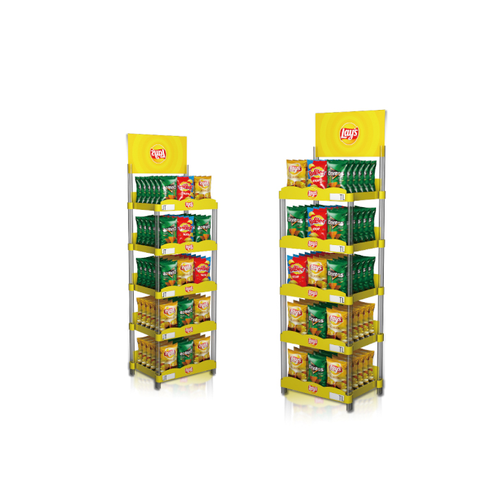 Injection Molded Retail Floor Display Stand for Lays