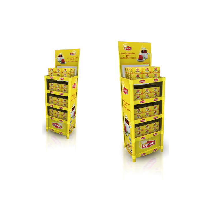 Injection Molded POS Endcap Display for Lipton Tea