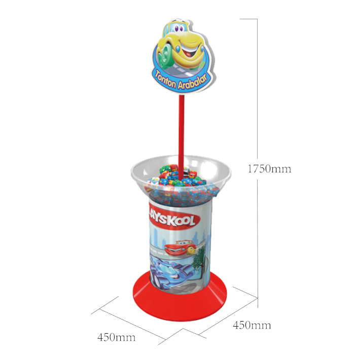 Plastic Vacuum Forming Round Dump Bin Candy Bar Display