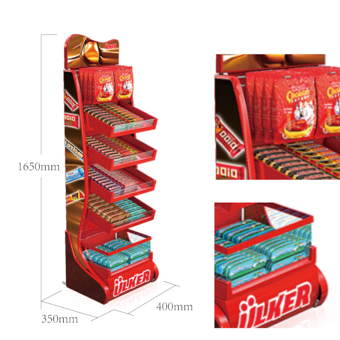 PET Blister Tiered Chocolate Bar Display Stand