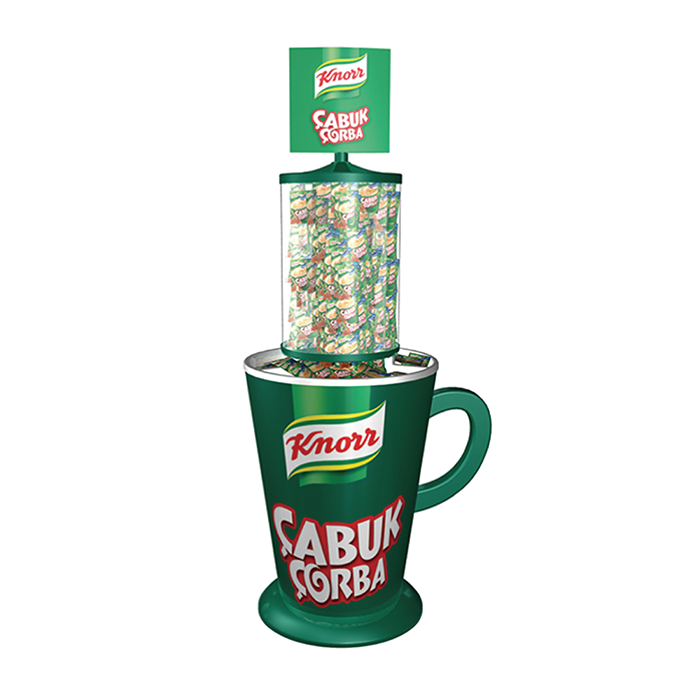Custom Plastic Floor Display Stand for Coffee & Tea
