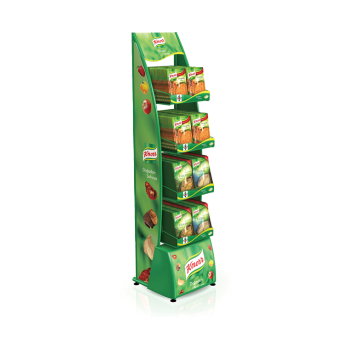 Blow Molded 4-Tier Display Stand for Chips & Candy