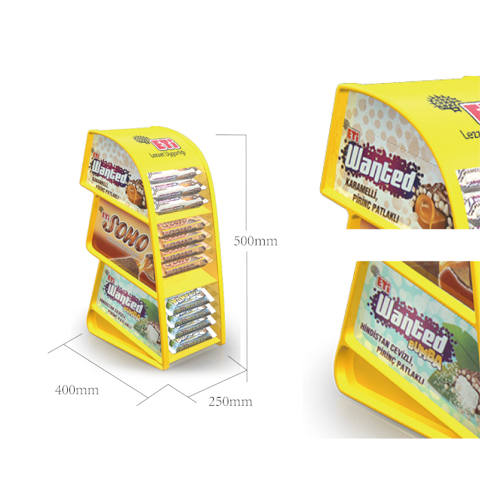 HDPE Blow Molded Tabletop Chocolate Bar Display Stand