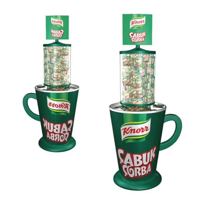 Custom Plastic Floor Display Stand for Coffee & Tea