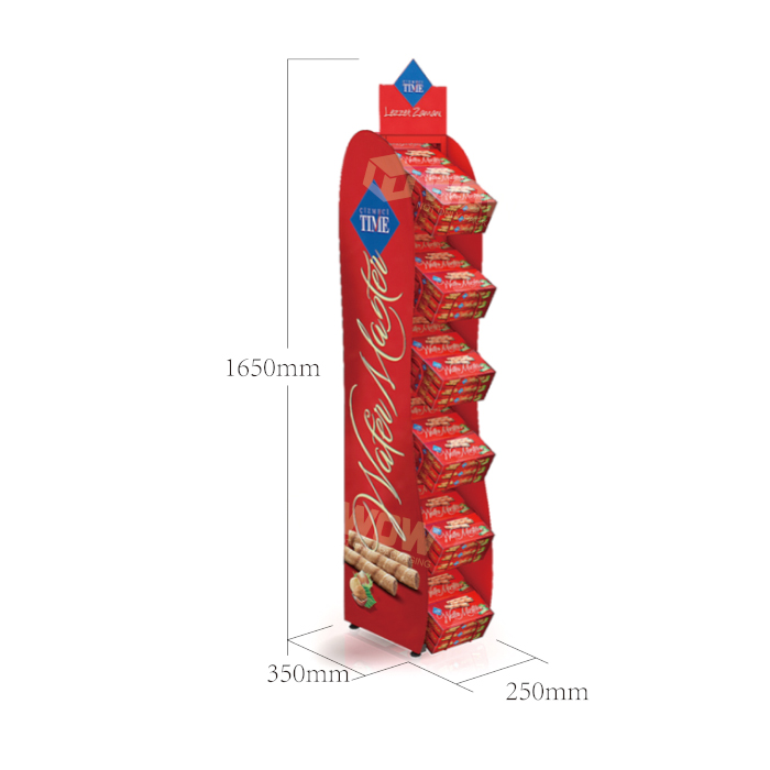 Metal Store Floor Stand Bread Display Rack