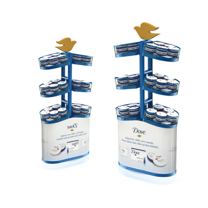 Metal 3-Tier Retail Makeup Display Stand