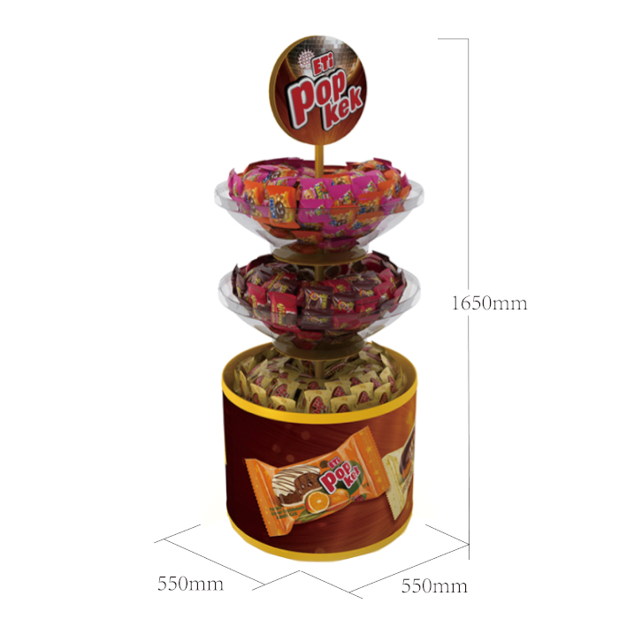 Vacuum Formed Round Dump Bin Candy Display Rack
