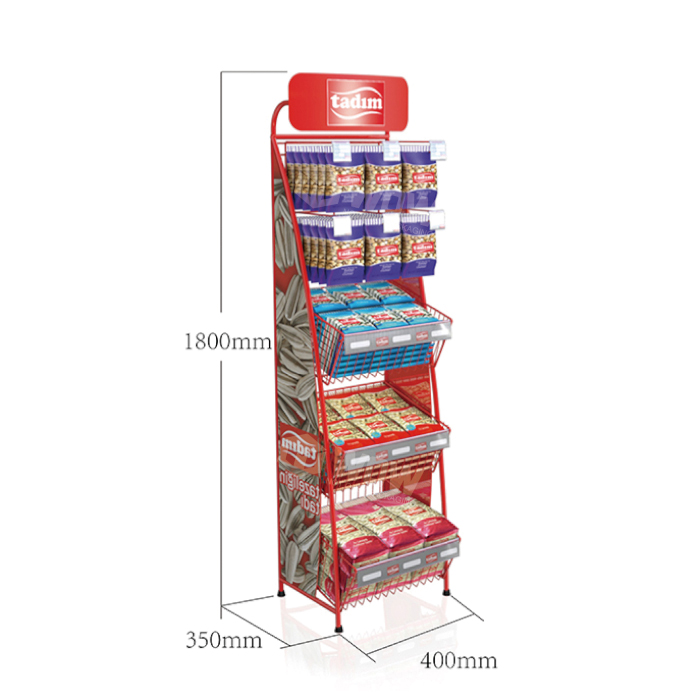 Wire Hooked POP Display Stand for Cereal