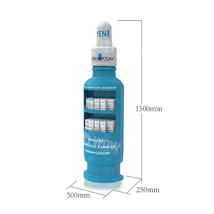 Molded Plastic Freestanding Bottle Shape Display