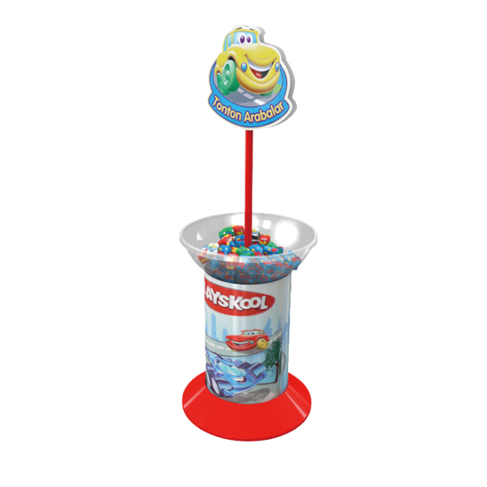 Plastic Vacuum Forming Round Dump Bin Candy Bar Display
