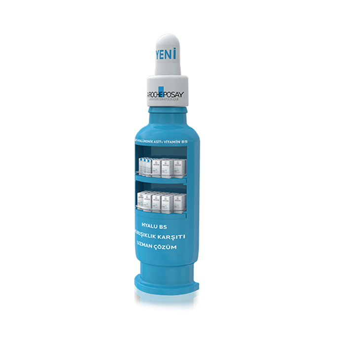 Molded Plastic Freestanding Bottle Shape Display