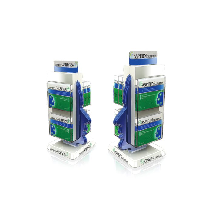 Acrylic Molded Countertop Pharmacy Display Stand