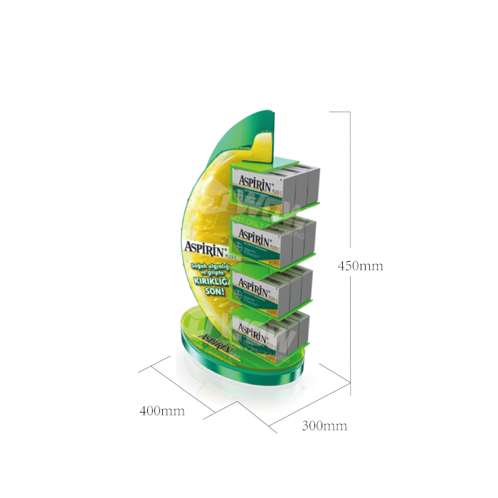 ABS Injection Molded Counter POP Pharmacy Display Rack
