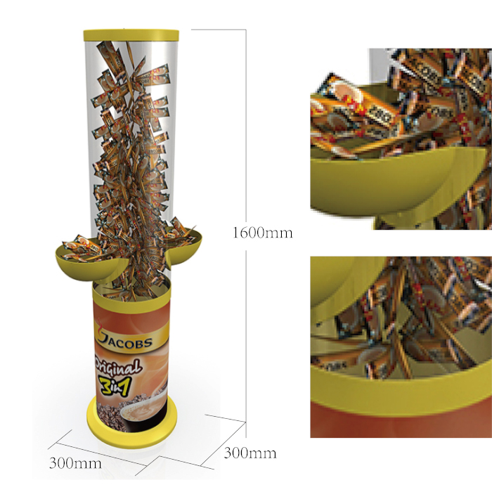 Injection Molded Round Dump Bin for Coffee Station