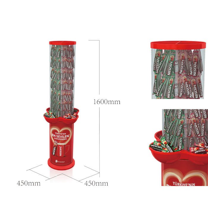 Polycarbonate Molded Retail Display Bin for Chocolate