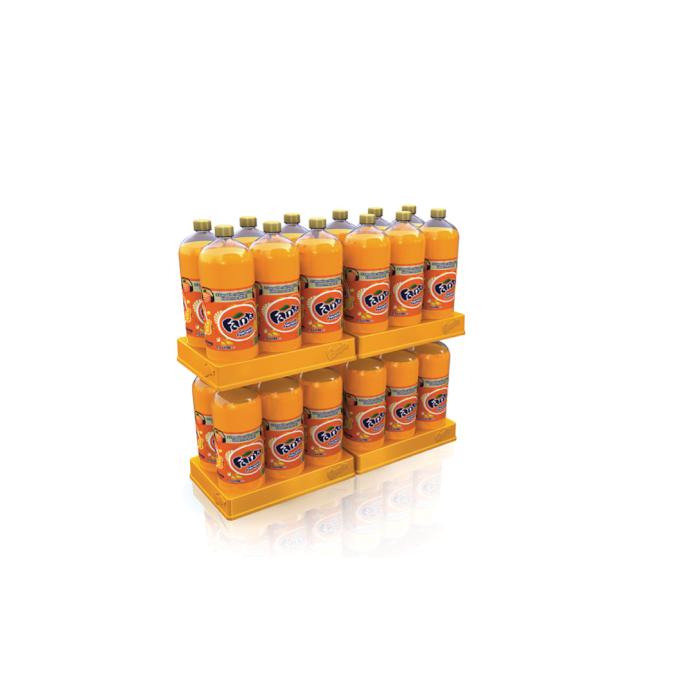 Plastic 2-Tier Point of Sale Display Rack for Fanta