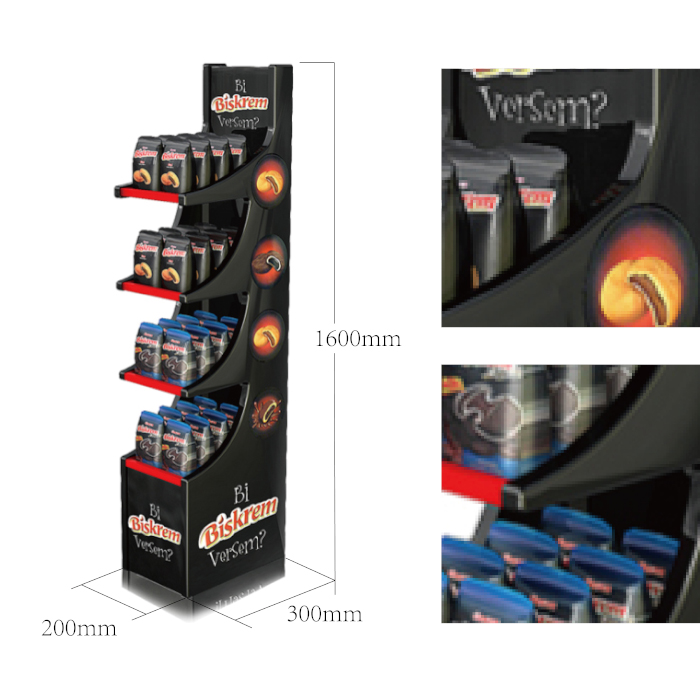 Custom Injection Molded Tiered Candy Bar Display Rack