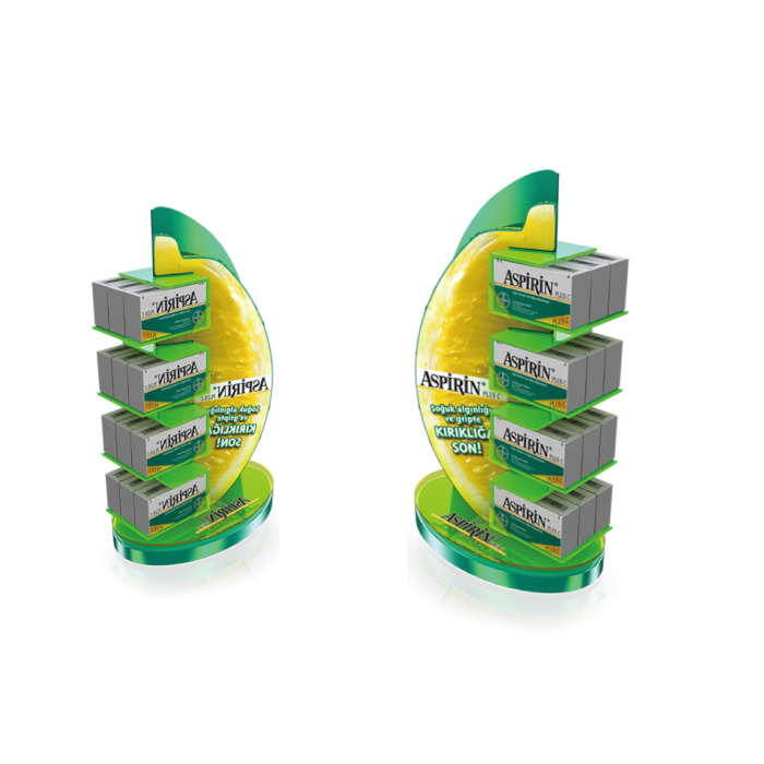 ABS Injection Molded Counter POP Pharmacy Display Rack