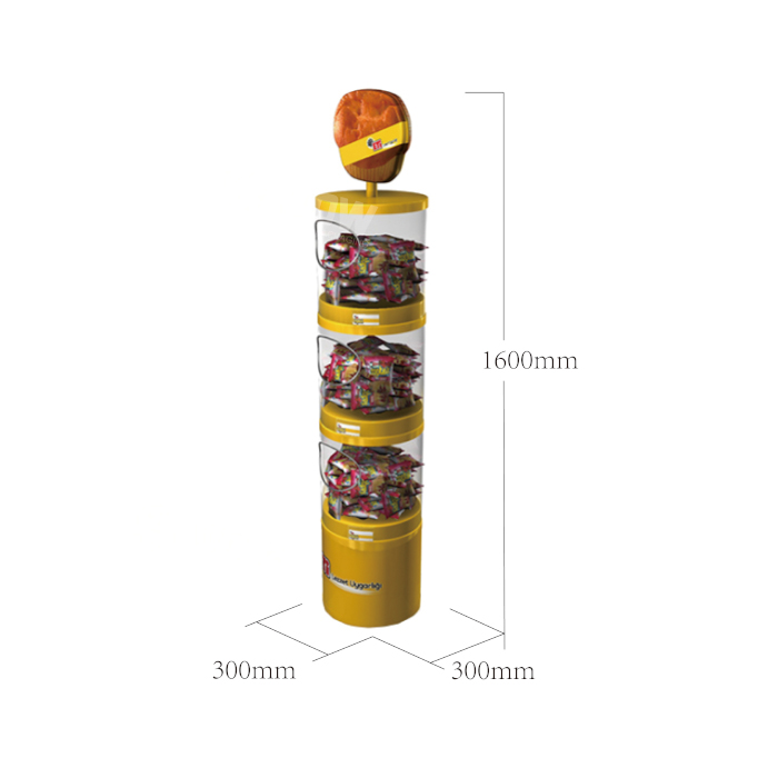 Thermoformed Round Dump Bin Candy Stand Display