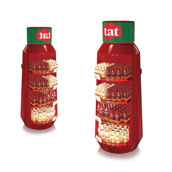 Vacuum Forming POP Floor Tomato Sauce Display