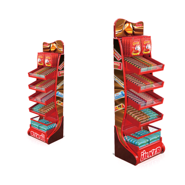PET Blister Tiered Chocolate Bar Display Stand