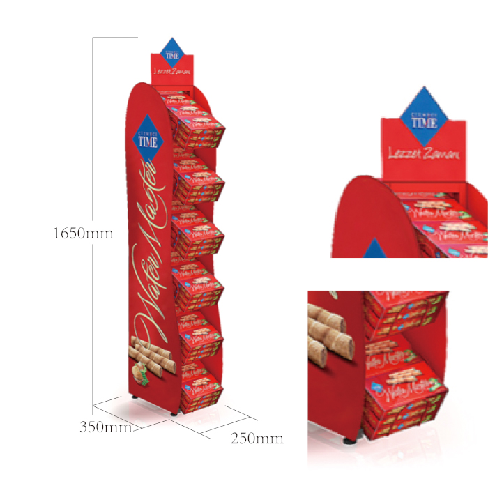 Metal Store Floor Stand Bread Display Rack