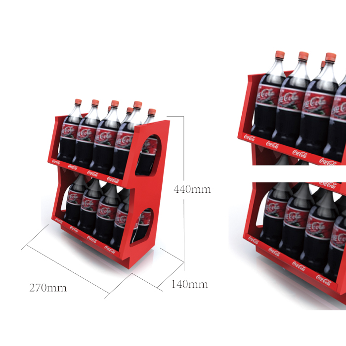 Injection Molding Countertop POS Display Shelf for Coca-Cola