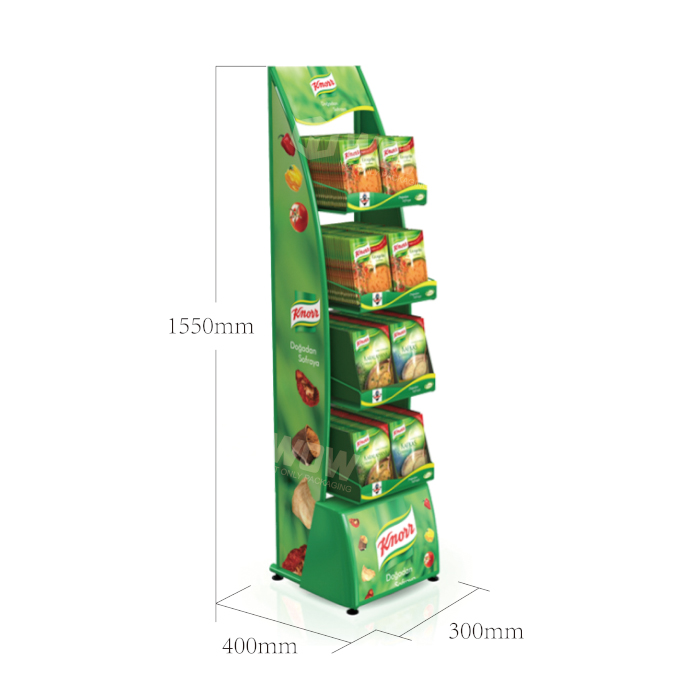 Blow Molded 4-Tier Display Stand for Chips & Candy