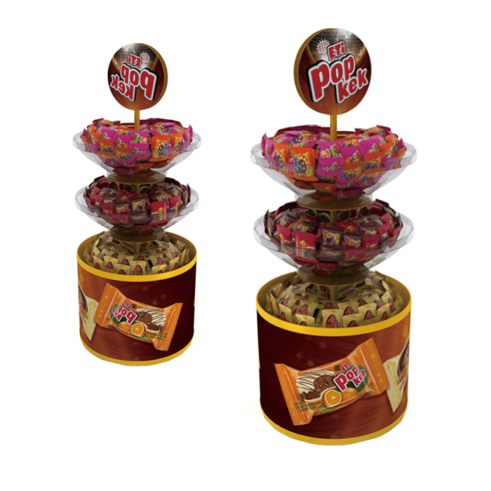 Vacuum Formed Round Dump Bin Candy Display Rack