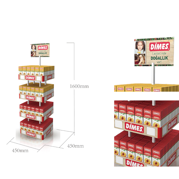 POS Freestanding Molded Display Rack for Perfume