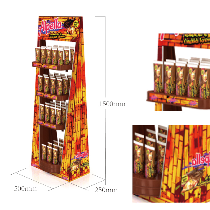 Foam Board Floor Display Stand for Toothpaste