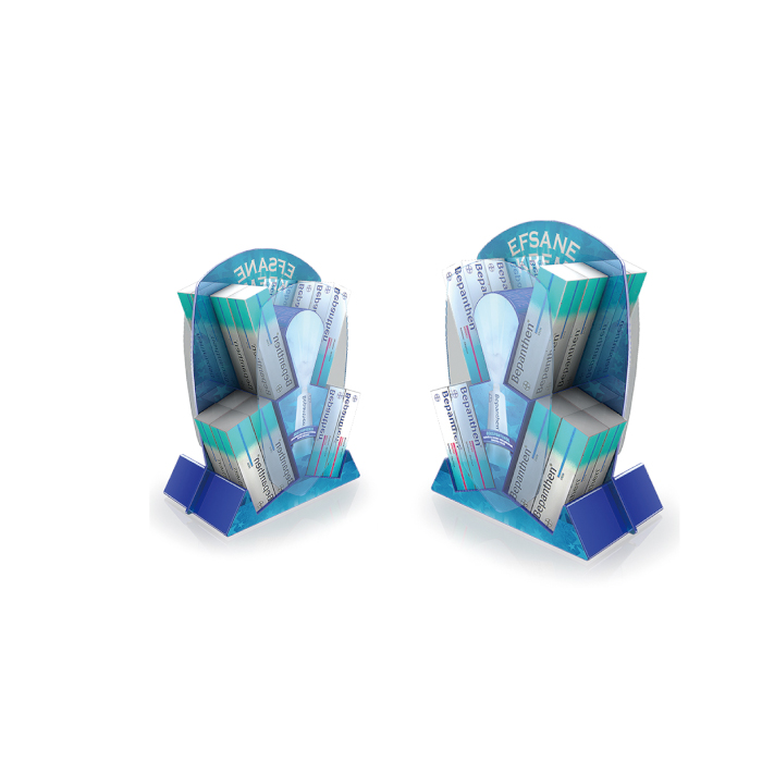Countertop Blow Molded Three-Tier Hand Cream Display Stand