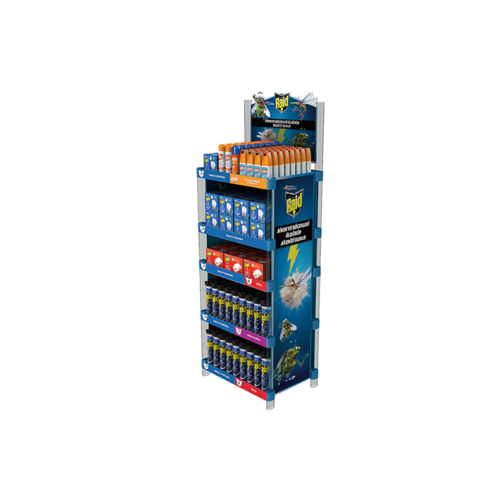 Injection Molding Floor Standing Display Unit for Insecticides