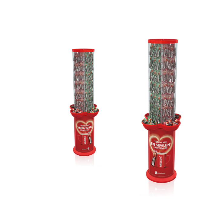 Polycarbonate Molded Retail Display Bin for Chocolate