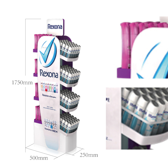 Molded Floor POP Display Rack for Ink Cartridges