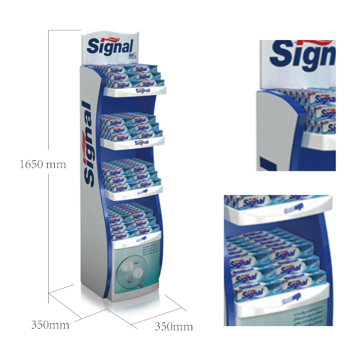 Plastic Injection Molded Tiered Pharmacy Display Stand