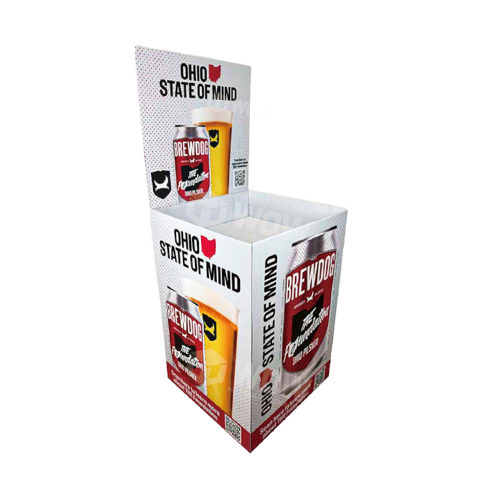 Custom Dump Bin Corrugated Retail Beer POP Display
