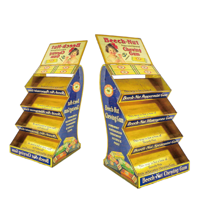 Custom Cardboard Waterfall Display Rack for Chewing Gum