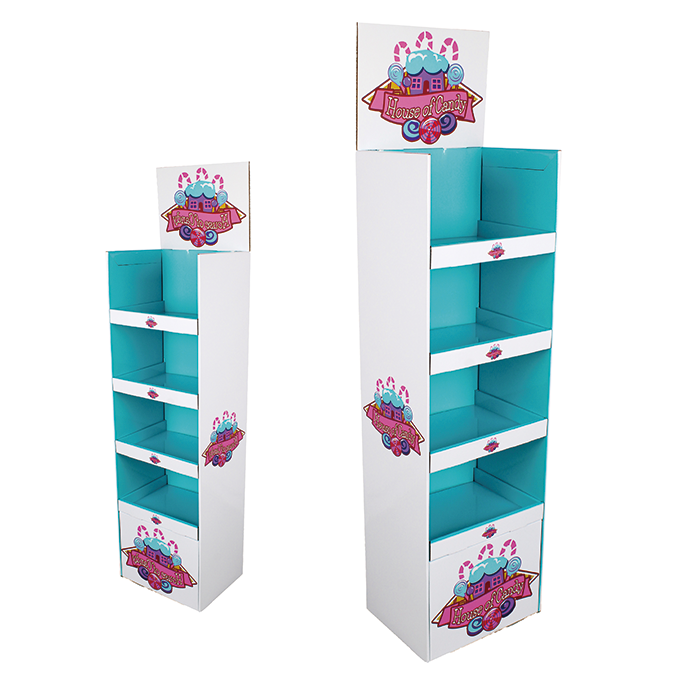 Custom Corrugated Candy Bar Freestanding Display Stand