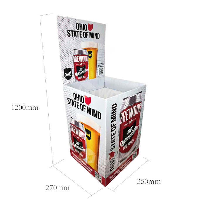 Custom Dump Bin Corrugated Retail Beer POP Display