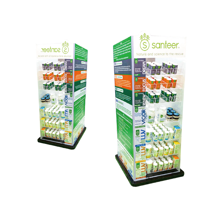 CBD Acrylic Product Tabletop Display Stand